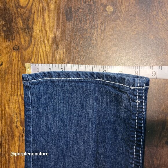 Roadrunner Apparel Inc Jeans 16 Bootcut Mid Rise Cross Embellished Thick Stitch - Picture 10 of 12